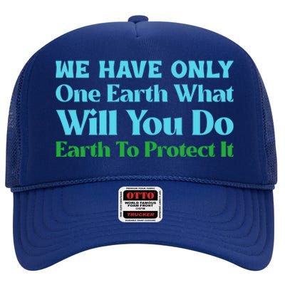 Save The Oceans Marine Life For Environtal Awareness Gift High Crown Mesh Back Trucker Hat