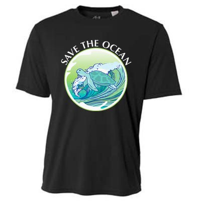 Save The Ocean Marine Biology Biologist Sea Turtle Lover Cooling Performance Crew T-Shirt