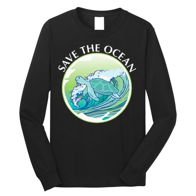 Save The Ocean Marine Biology Biologist Sea Turtle Lover Long Sleeve Shirt