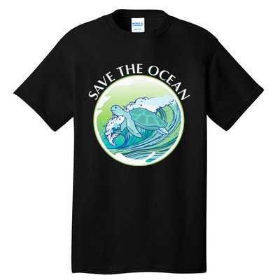 Save The Ocean Marine Biology Biologist Sea Turtle Lover Tall T-Shirt