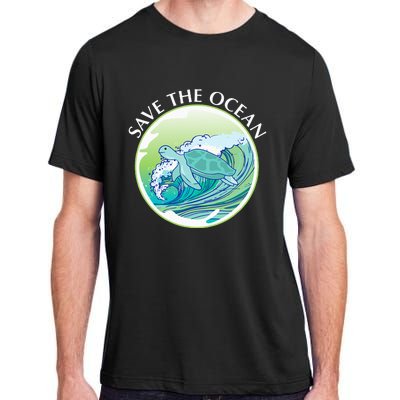 Save The Ocean Marine Biology Biologist Sea Turtle Lover Adult ChromaSoft Performance T-Shirt