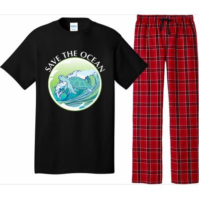 Save The Ocean Marine Biology Biologist Sea Turtle Lover Pajama Set