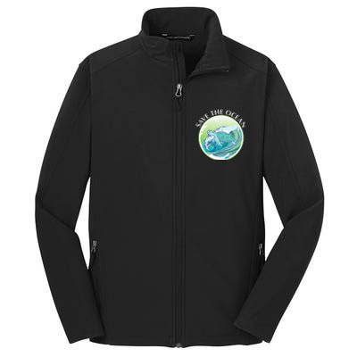 Save The Ocean Marine Biology Biologist Sea Turtle Lover Core Soft Shell Jacket