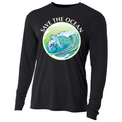 Save The Ocean Marine Biology Biologist Sea Turtle Lover Cooling Performance Long Sleeve Crew