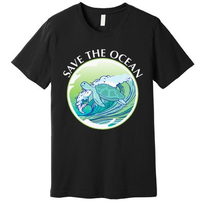 Save The Ocean Marine Biology Biologist Sea Turtle Lover Premium T-Shirt