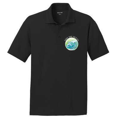 Save The Ocean Marine Biology Biologist Sea Turtle Lover PosiCharge RacerMesh Polo