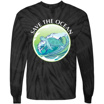 Save The Ocean Marine Biology Biologist Sea Turtle Lover Tie-Dye Long Sleeve Shirt