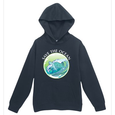 Save The Ocean Marine Biology Biologist Sea Turtle Lover Urban Pullover Hoodie