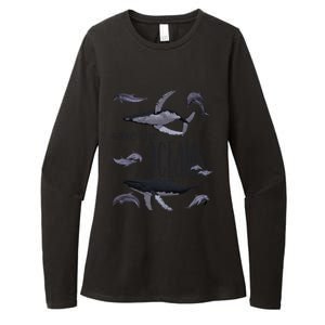 Save The Oceans Whale Dolphin Print Marine Ocean Gift Womens CVC Long Sleeve Shirt