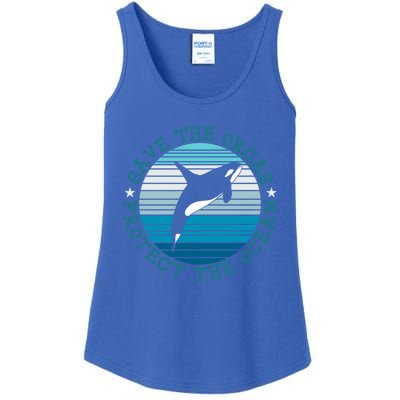 Save The Orcas Protect The Ocean Whale Design Gift Ladies Essential Tank