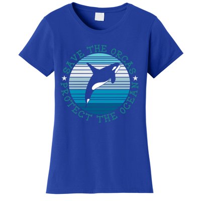 Save The Orcas Protect The Ocean Whale Design Gift Women's T-Shirt