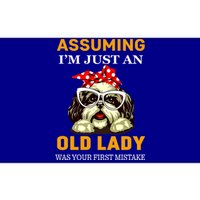 Shih Tzu Old Lady Assuming Im Just An Old Lady Was Your Meaningful Gift Bumper Sticker