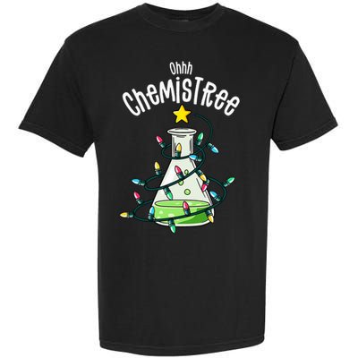 Science Teacher Oh Chemistree Chemistry Christmas Garment-Dyed Heavyweight T-Shirt