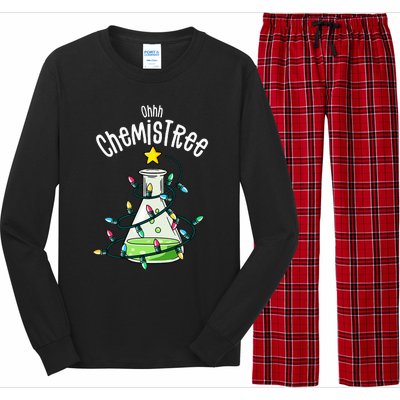 Science Teacher Oh Chemistree Chemistry Christmas Long Sleeve Pajama Set