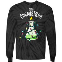 Science Teacher Oh Chemistree Chemistry Christmas Tie-Dye Long Sleeve Shirt