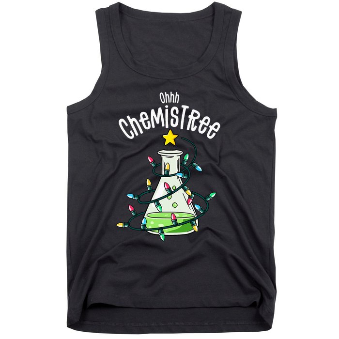 Science Teacher Oh Chemistree Chemistry Christmas Tank Top