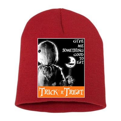 Sam Trick Or Treat Give Me Something Good To Eat Halloween Horror Short Acrylic Beanie