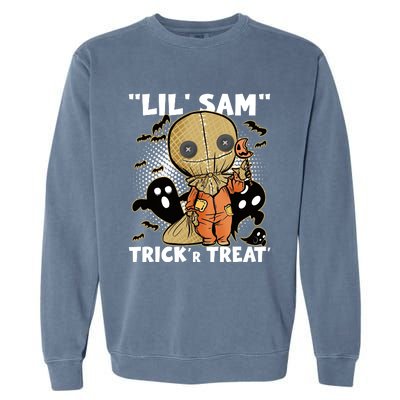 Sam Trickin Or Treatin Trick Or Treat Halloween Horror Garment-Dyed Sweatshirt