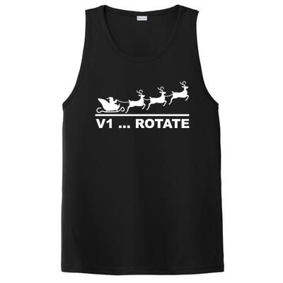 Santa Take Off Funny Pilot Airplane Christmas Funny Gift Funny Gift PosiCharge Competitor Tank