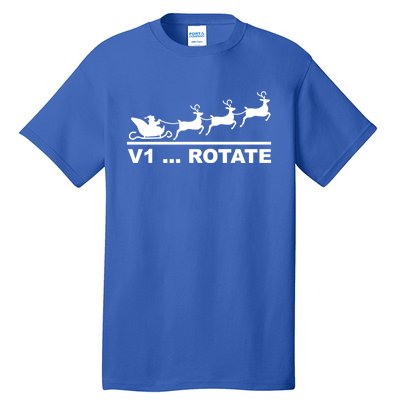 Santa Take Off Funny Pilot Airplane Christmas Funny Gift Funny Gift Tall T-Shirt