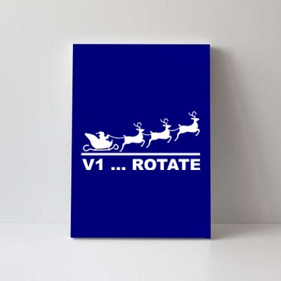 Santa Take Off Funny Pilot Airplane Christmas Funny Gift Funny Gift Canvas