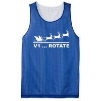 Santa Take Off Funny Pilot Airplane Christmas Funny Gift Funny Gift Mesh Reversible Basketball Jersey Tank