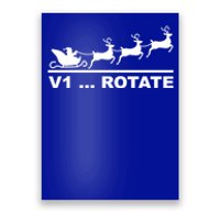 Santa Take Off Funny Pilot Airplane Christmas Funny Gift Funny Gift Poster