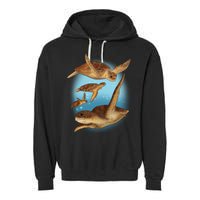 Sea Turtle Ocean Skip A Straw Save A Turtle Gift Garment-Dyed Fleece Hoodie