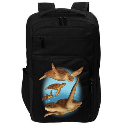 Sea Turtle Ocean Skip A Straw Save A Turtle Gift Impact Tech Backpack