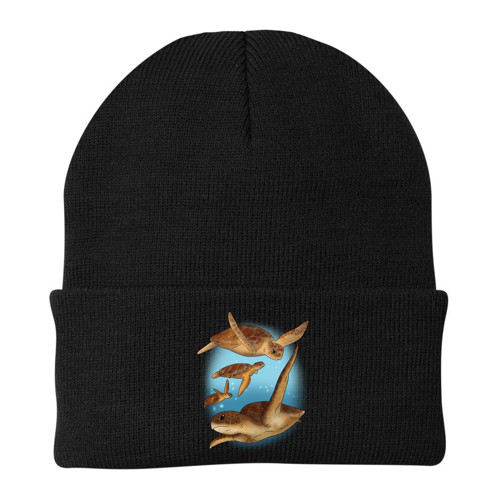 Sea Turtle Ocean Skip A Straw Save A Turtle Gift Beanie