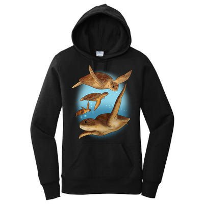 Sea Turtle Ocean Skip A Straw Save A Turtle Gift Women's Pullover Hoodie