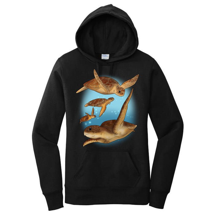 Sea Turtle Ocean Skip A Straw Save A Turtle Gift Women's Pullover Hoodie