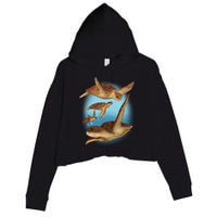 Sea Turtle Ocean Skip A Straw Save A Turtle Gift Crop Fleece Hoodie