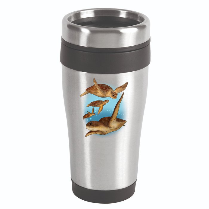 Sea Turtle Ocean Skip A Straw Save A Turtle Gift 16oz Travel Tumbler