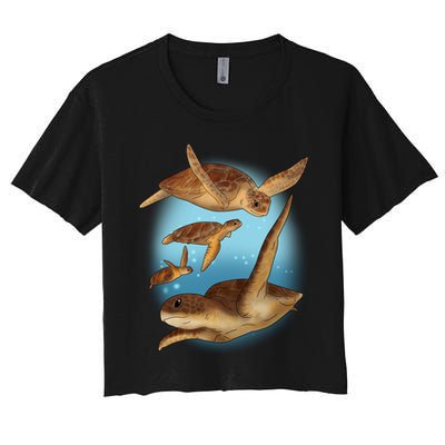 Sea Turtle Ocean Skip A Straw Save A Turtle Gift Crop Top