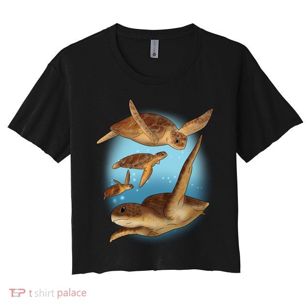 Sea Turtle Ocean Skip A Straw Save A Turtle Gift Crop Top
