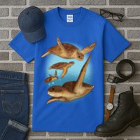 Sea Turtle Ocean Skip A Straw Save A Turtle Gift Tall T-Shirt