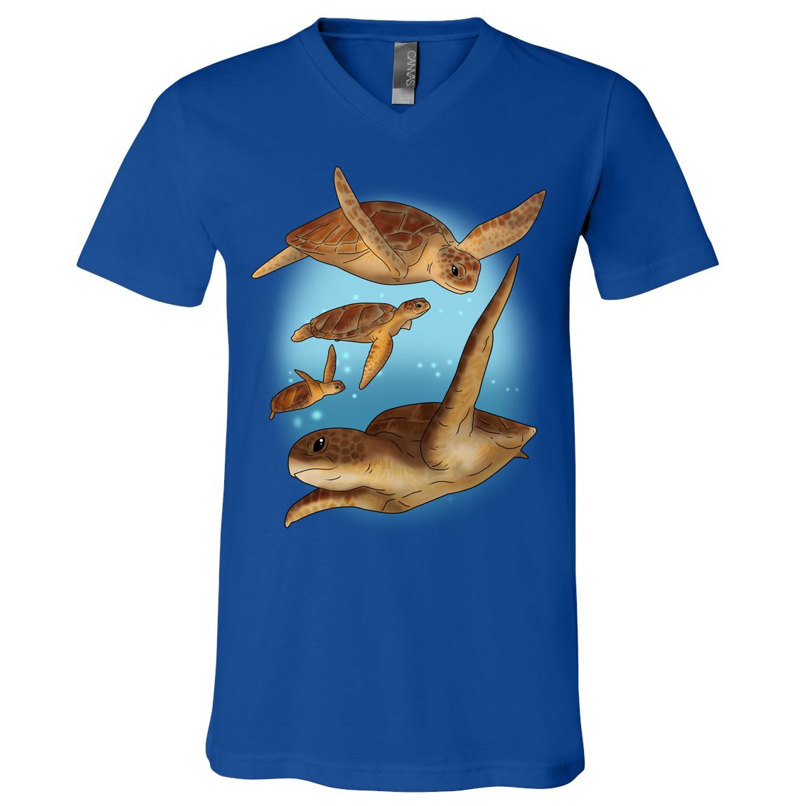 Sea Turtle Ocean Skip A Straw Save A Turtle Gift V-Neck T-Shirt
