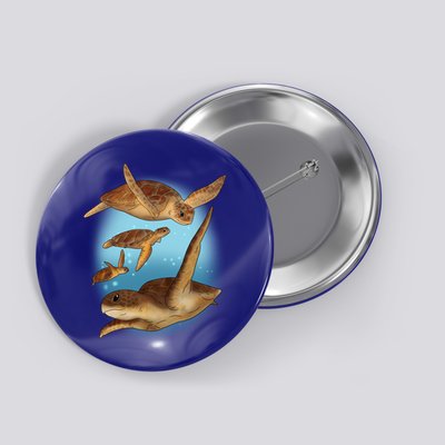 Sea Turtle Ocean Skip A Straw Save A Turtle Gift Button