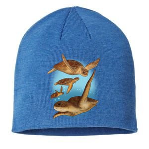 Sea Turtle Ocean Skip A Straw Save A Turtle Gift Sustainable Beanie