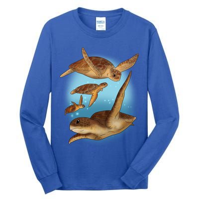 Sea Turtle Ocean Skip A Straw Save A Turtle Gift Tall Long Sleeve T-Shirt
