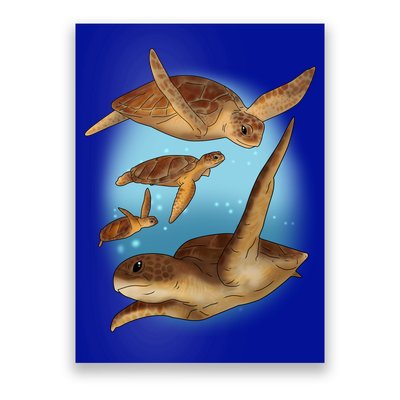 Sea Turtle Ocean Skip A Straw Save A Turtle Gift Poster