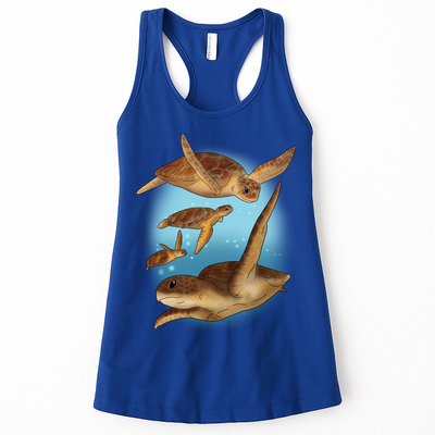 Sea Turtle Ocean Skip A Straw Save A Turtle Gift Womens Tank Top
