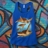 Sea Turtle Ocean Skip A Straw Save A Turtle Gift Womens Tank Top