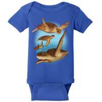 Sea Turtle Ocean Skip A Straw Save A Turtle Gift Baby Bodysuit