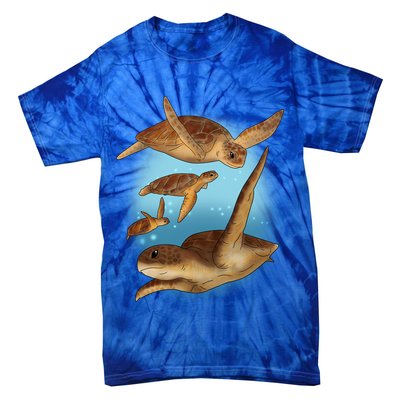 Sea Turtle Ocean Skip A Straw Save A Turtle Gift Tie-Dye T-Shirt