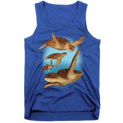 Sea Turtle Ocean Skip A Straw Save A Turtle Gift Tank Top
