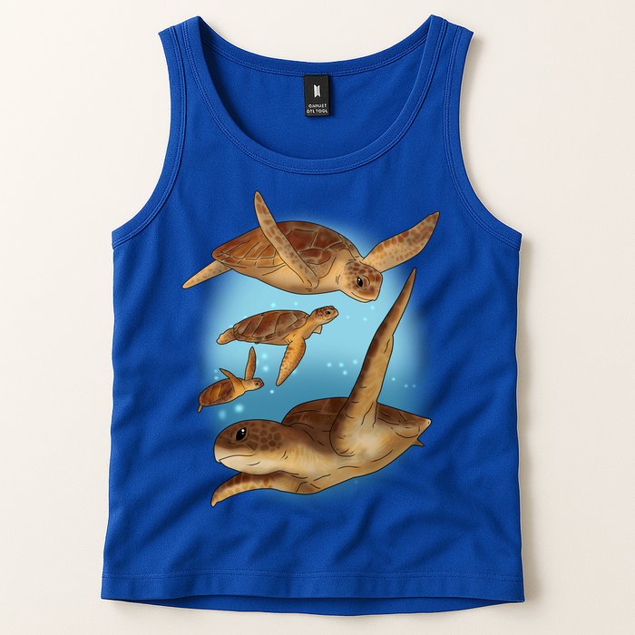 Sea Turtle Ocean Skip A Straw Save A Turtle Gift Tank Top