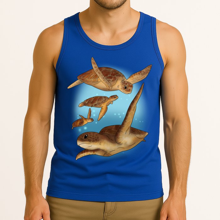 Sea Turtle Ocean Skip A Straw Save A Turtle Gift Tank Top