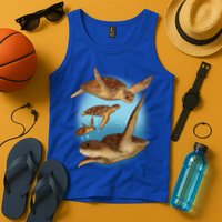 Sea Turtle Ocean Skip A Straw Save A Turtle Gift Tank Top
